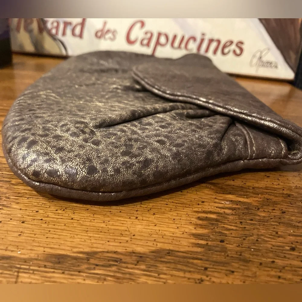 Lauren Merkin Bronze Leather Clutch - EUC.